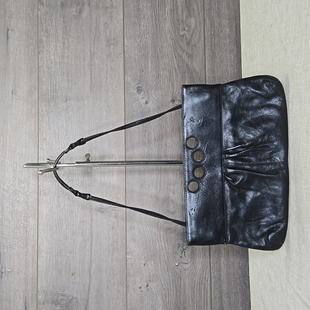 Latico U.S.A Black Leather Clutch Shoulder Bag